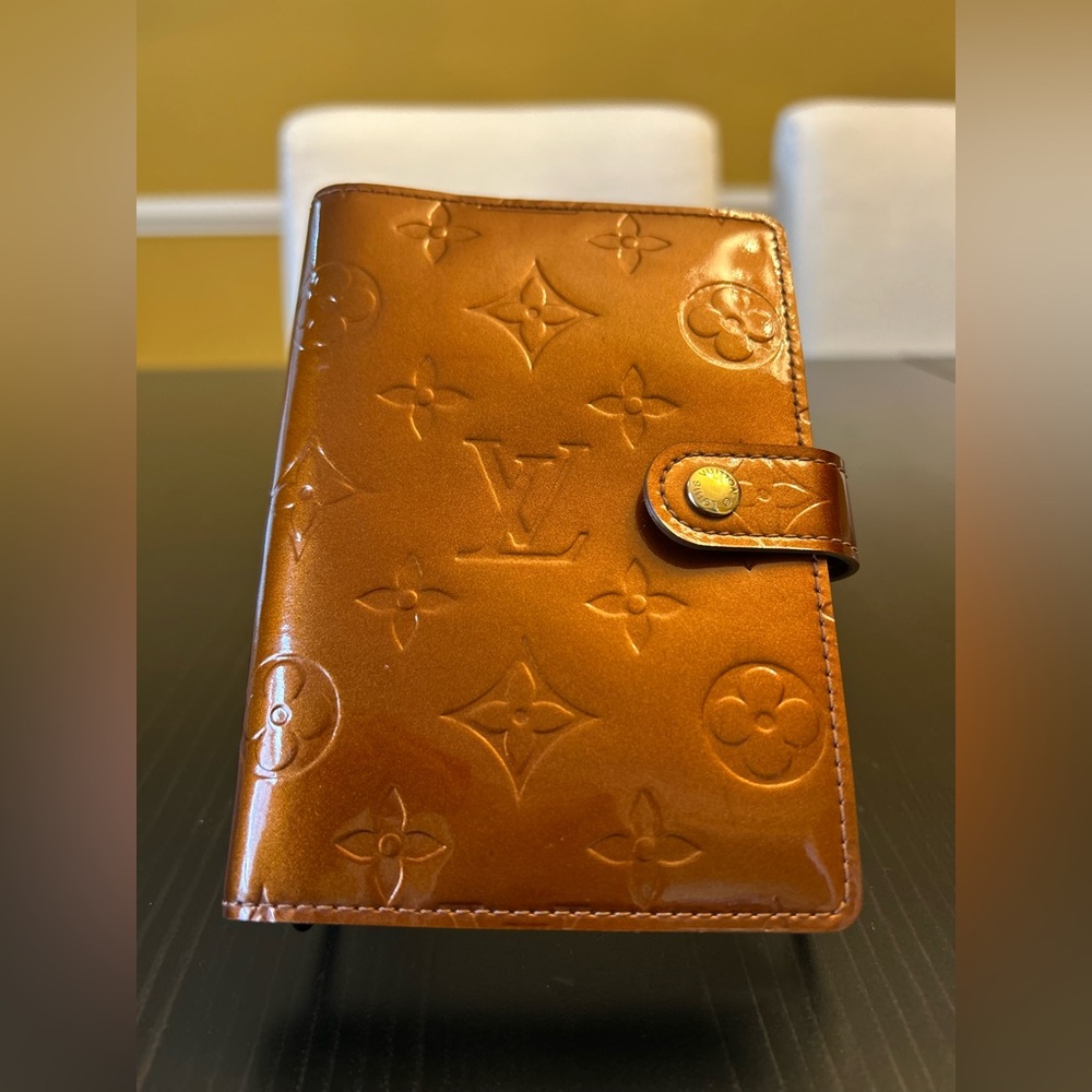 Louis Vuitton Vernis BRONZE agenda pm EUC with COA